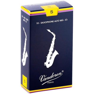 Vandoren SR21 Traditional Alto Saxophone Reeds Strength 5 Box of 10 image 1