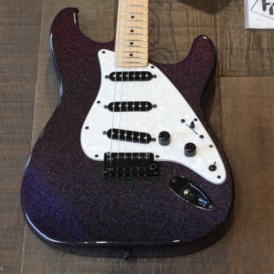 Benford Guitars Modern S Double-Cut Electric Guitar Purple Sparkle w/ Birdseye Maple Neck + OGB imagen 2