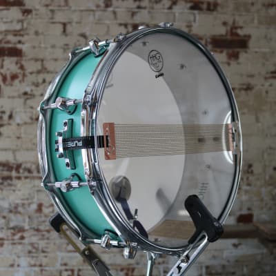 HHG Drums 14x5.5 Tiffany Blue Solid aluminum snare drum 2024 image 2