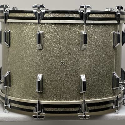 Rogers 22/20/12/13/16/5x14" VIDEO 60's Holiday Drum Set - Silver Sparkle Brockstein's Music image 10