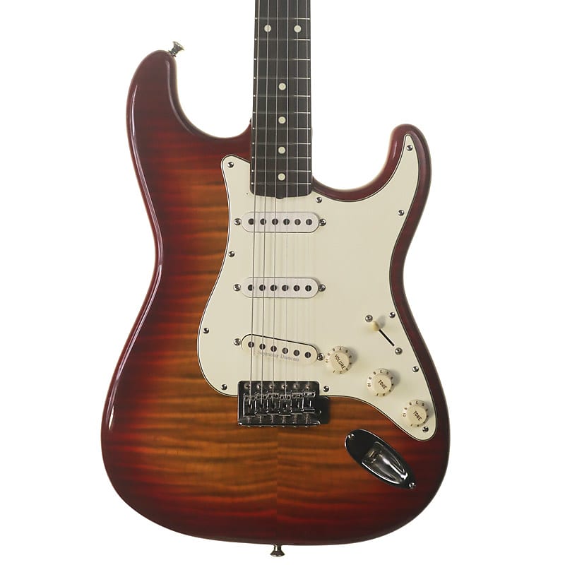 Fender Stratocaster MIJ Electric Guitar, Flame Top Cherry Sunburst