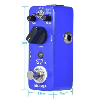 MOOER Solo Distortion Guitar Effect Pedal High-gain True Bypass Full Metal Shell image 5