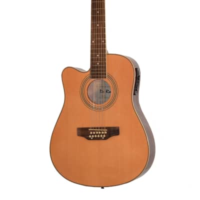 De Rosa 12 String Acoustic Electric Guitar Left Handed GACE41-AW12-NT-LFT Natural for sale