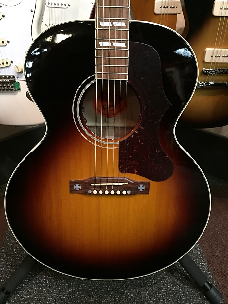 Gibson Custom Shop J-185 Red Spruce 2015 Sunset Burst | Reverb