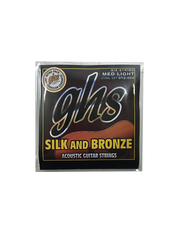 GHS Guitar Strings Acoustic Silk and Bronze Medium Light 12 54