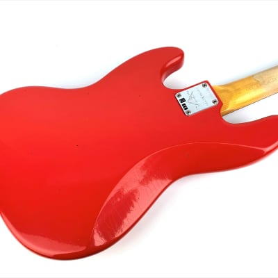 Fender Custom Shop '64 Jazz 2023 - Aged Fiesta Red Journeyman Relic image 4