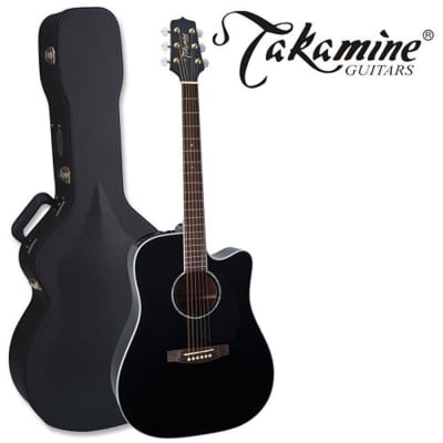 Takamine EF341SC 6 String Dreadnought Electric Acoustic Guitar with Case - MIJ