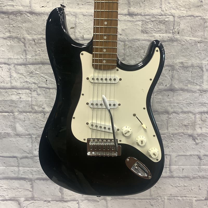 Austin Black Strat Style Electric Guitar | Reverb