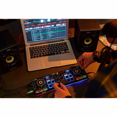 Hercules DJ Starter Kit Bundle Pack w 2 Deck Controller, Speakers, & Headphones image 6