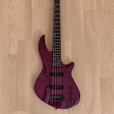1980s ESP Horizon Custom Neck Through Vintage Bass Guitar Purple image 2