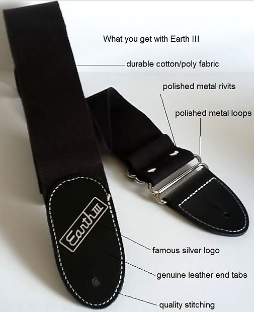 Earth III Blood Splatter Guitar Strap Steve Vai Jack Butler Crossroads