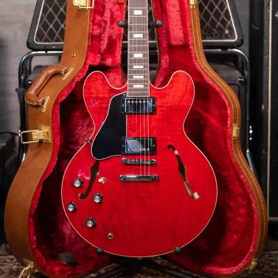 Gibson ES-335 Figured Left Handed - Sixties Cherry with Hardshell Case image 19