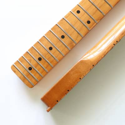 F-style 22-pin TL Canadian Baked Maple Electric Guitar Neck Guitar Handle Natural Brightness image 7