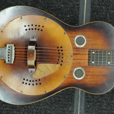 Regal Round Neck Resonator Guitar 1930s Sunburst image 2
