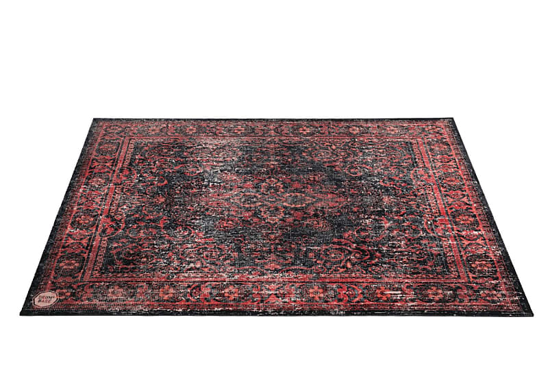 Vintage Persian Style Stage Mat - Black Red 6' x 5.25' HL00428636