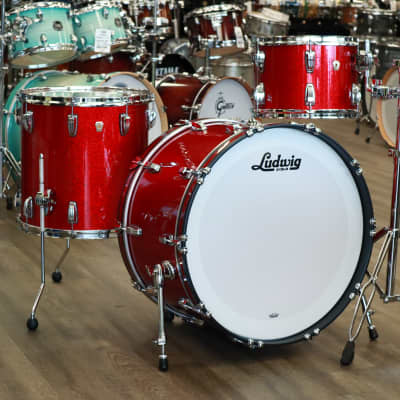 Ludwig Classic Maple Pro Beat 3-Piece Shell Pack 13/16/24 (Red Sparkle) image 1