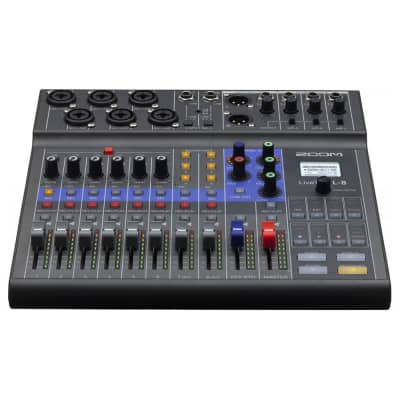 Zoom LiveTrak L-8 Portable 8-Channel Digital Mixer/Recorder with AKG K 240 Studio Pro Headphones & XLR Cable Bundle image 2