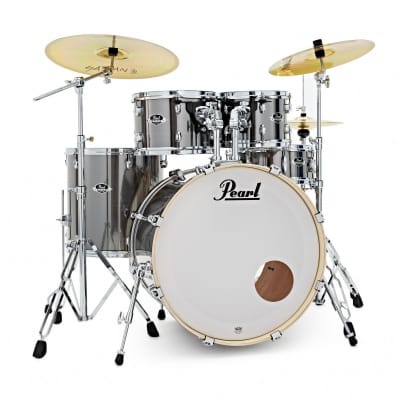 Pearl Export 5-Piece 22" Fusion Drum Kit with Hardware and Sabian Cymbal Pack - High Voltage Blue image 2