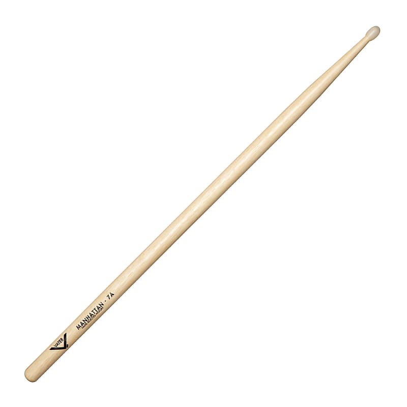 Vater Hickory Drumsticks, 7A, Nylon Tip, Pair image 1