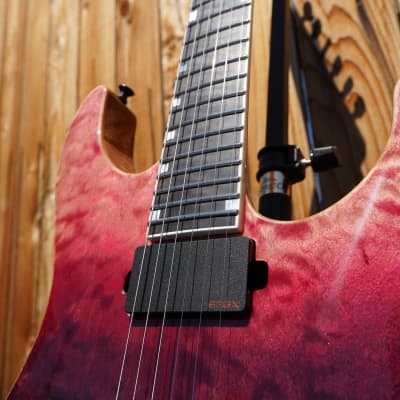 ESP USA M-II NTB NT Wild Berry Fade 6-String Electric Guitar w/ Black Tolex Case image 9