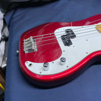 Fender Precision Bass 4-string P-Bass with Case 1990 - 1991 - Candy Apple Red / Maple Fingerboard image 7