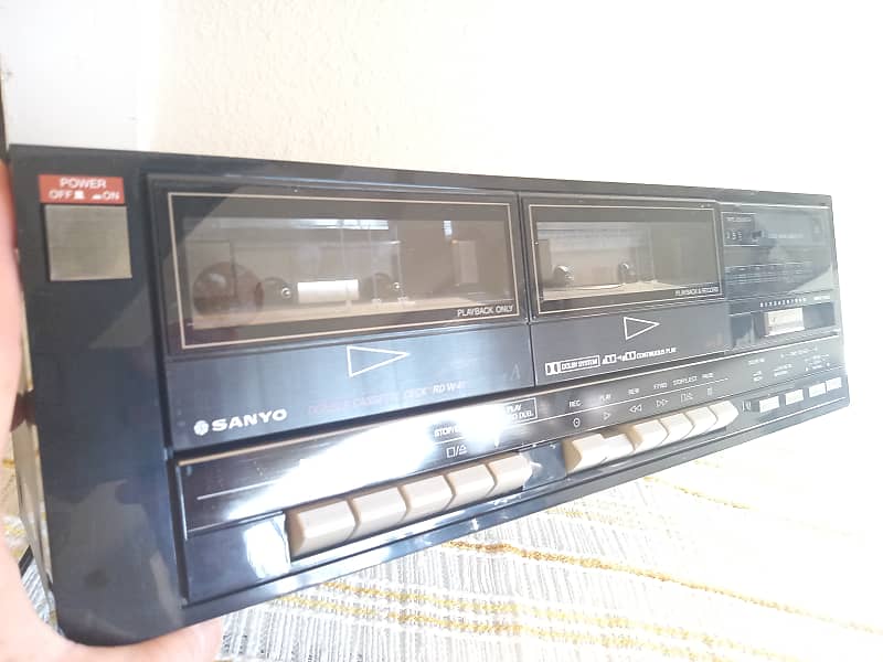 Sanyo RDW41 Vintage 80s Dual Double Dubbing Cassette Tape Sanyo RDW41 Vintage 80s Dual Double Dubbing Cassette Tape