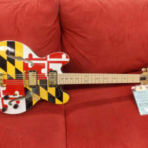 Gtown Maryland Flag 12 String Electric Guitar w/ Hard Case And Set Up With Elixir 9s Or 10s Bag B Stock image 2
