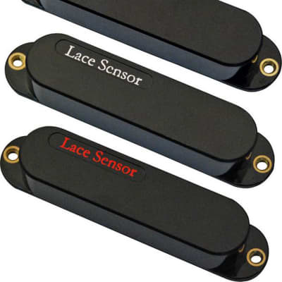 Lace Sensor Blue Silver Red Strat Value Pack pickup set - black