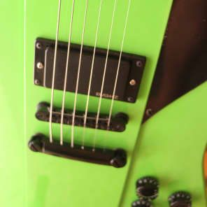 hard luck kings hard luck kings spider neon green firebird stlye electric guitar emg hz pickups 2017 image 10