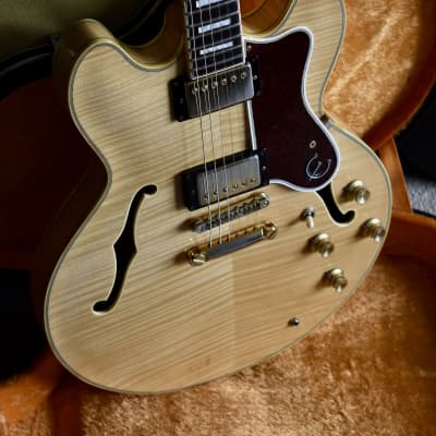 1991 Epiphone Sheraton Antique Natural Made in Japan Terada Factory, Figured, Long Tenon Neck, MIJ, Pre-Elitist image 7