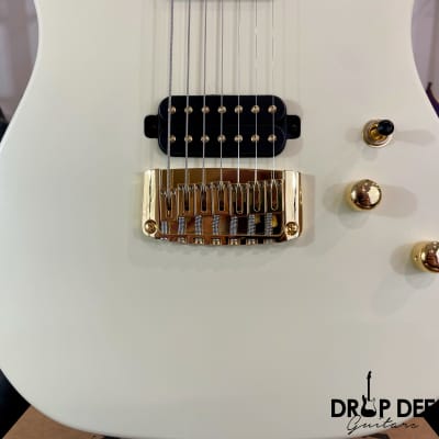 Schecter USA Custom Shop PT-7 7-String Electric Guitar w/ Case-Vintage White Satin image 7