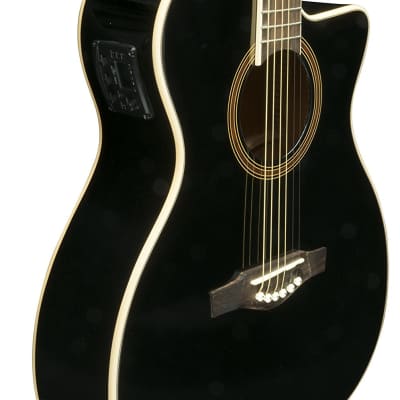 Eko Guitars 06217024 NXT Series Auditorium Cutaway Acoustic Electric Guitar Black image 6
