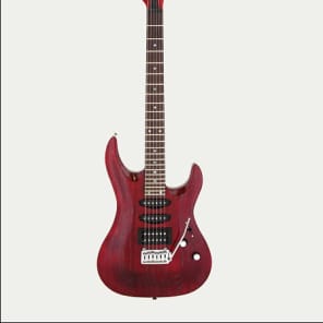 Aria Pro II MAC-LUX Electric Guitar in Red/Gold Stained