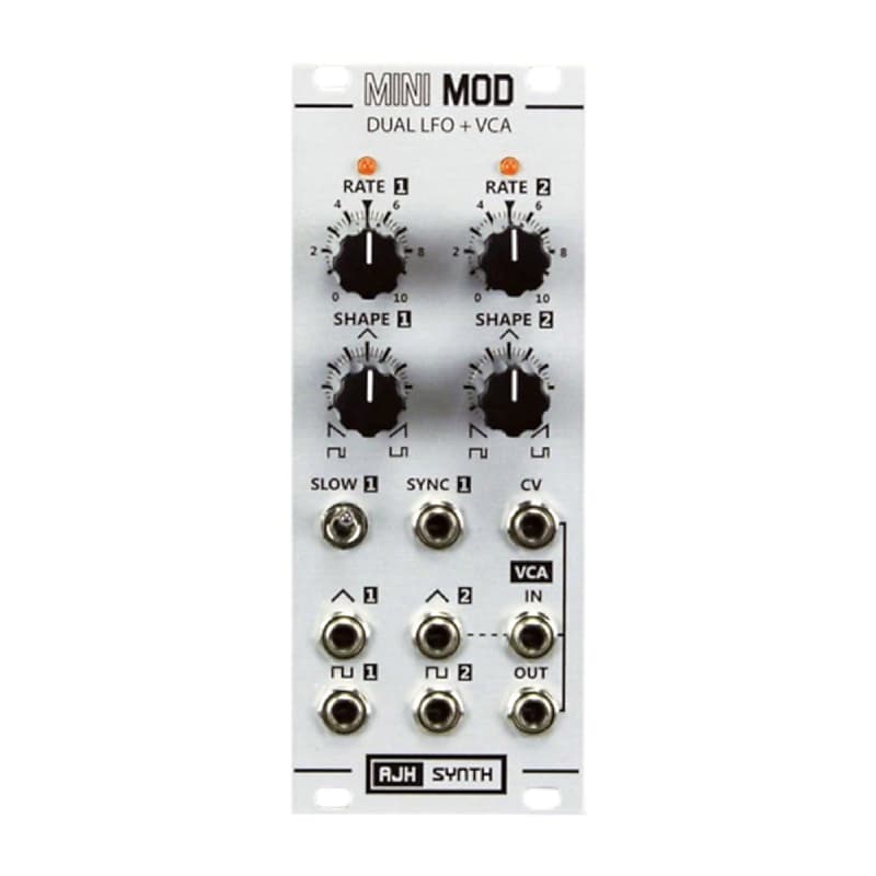 AJH Synth MiniMod Dual LFO + VCA Eurorack Module (SIlver)