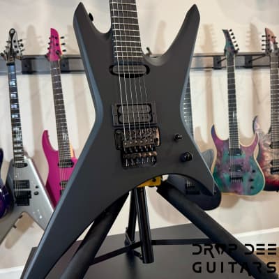 Jackson Custom Shop Warrior HS Electric Guitar w/ Case (1077)-Blackout image 3