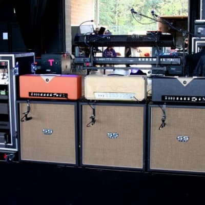 Brad Whitford's Aerosmith, Bogner 4x12 Slant Cabinet, Aerosmith Wings Logo! 2x Celestion Vintage 30s. Authenticated! (#18) image 8