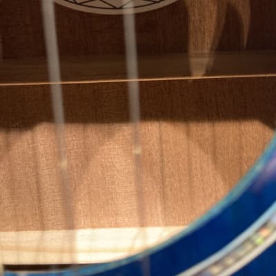Dean AXS Dreadnought Quilt Ash Acoustic Guitar - Translucent Blue image 4