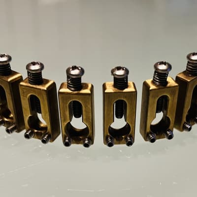 Brass Saddles KEYHOLE Killer Guitar Components 53mm image 6