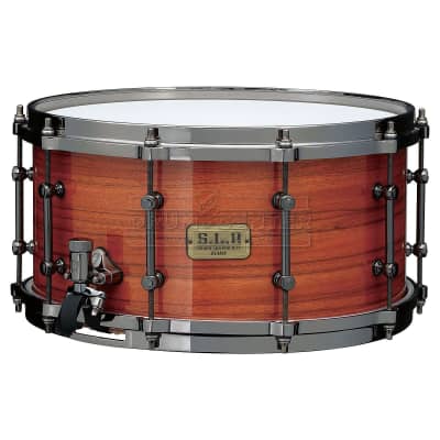 Tama SLP G-Maple Snare Drum 14x7 Gloss Tangerine Zebrawood image 1