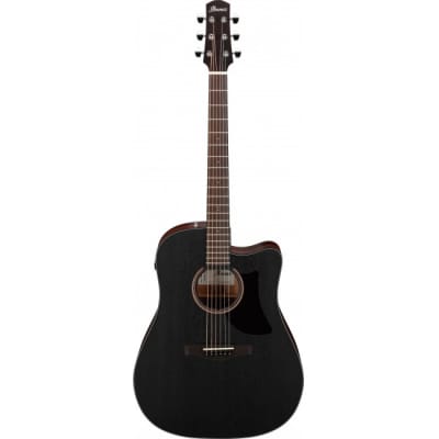 IBANEZ AAD190CE-WKH Advanced Acoustic Dreadnought Elektro-Akustik-Gitarre, weathered black open pore for sale