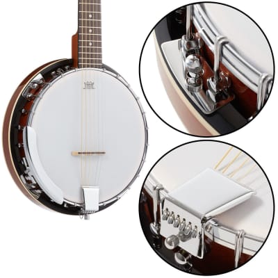 6-String Banjo - Full Size with Closed Back, Mahogany Resonator image 2