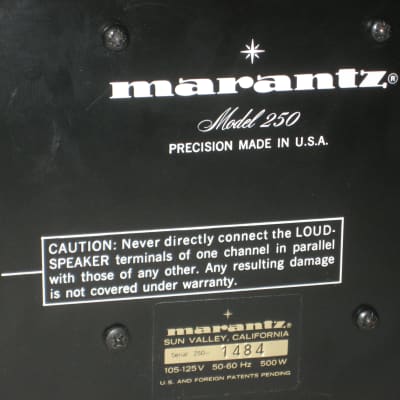 Marantz Model 250 Stereo Power Amplifier, Pro Serviced Upgraded Recapped LEDs image 4