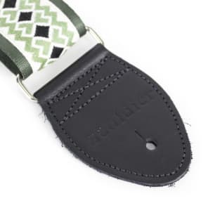 Souldier "Diamond" 2" Guitar Strap in Forest Green with Black Ends image 2