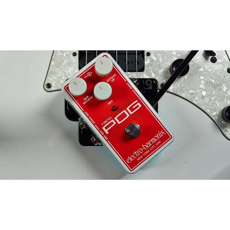Electro-Harmonix Nano POG Polyphonic Octave Generator Pedal with Guitar,  Bass, and Organ Sound Recreation