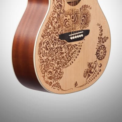 Luna Henna Oasis Acoustic-Electric Guitar | Reverb