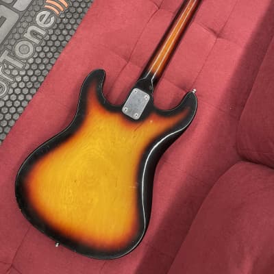 Vintage Japanese 2 Pickup Electric Guitar 60's - 3 Tone Sunburst image 8