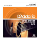 D'Addario EJ10 80/20 Bronze Guitar Strings Extra Light .010-.047