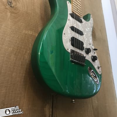 Carvin USA Bolt SSH Solidbody Electric Maple Neck Transparent Green w/ OHSC image 8