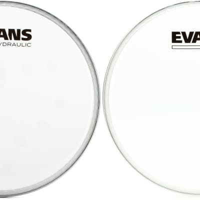 Evans Hydraulic Glass Drumhead - 8 inch  Bundle with Evans G1 Clear Drumhead - 8 inch image 1
