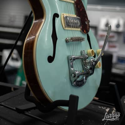 Gretsch G2655T-P90 Streamliner Center Block Jr with Bigsby - Two-Tone- Mint Metallic and Vintage Mahogany Stain image 2